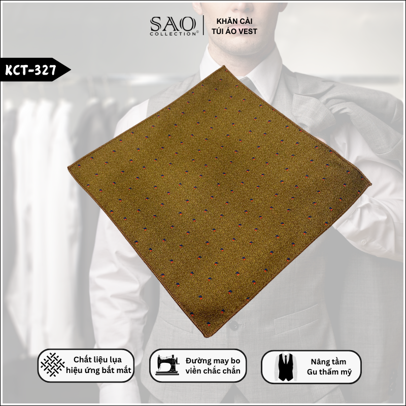 Pocket Square Khăn Cài Túi Áo Vest Nam (KCT327)