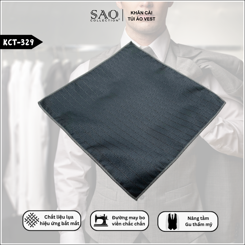 Pocket Square Khăn Cài Túi Áo Vest Nam (KCT329)