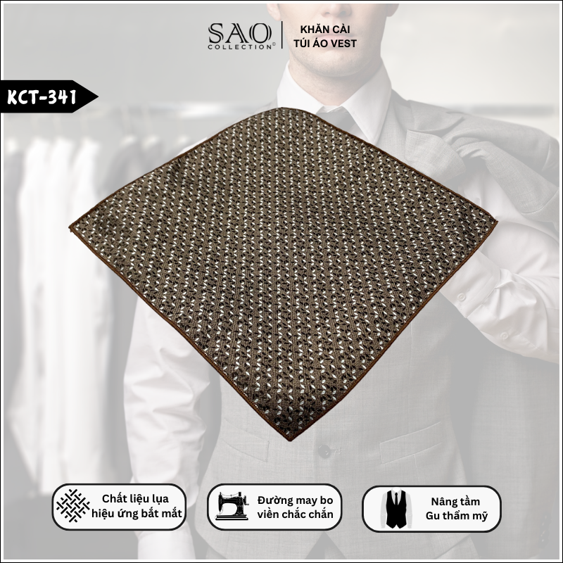 Pocket Square Khăn Cài Túi Áo Vest Nam (KCT341)