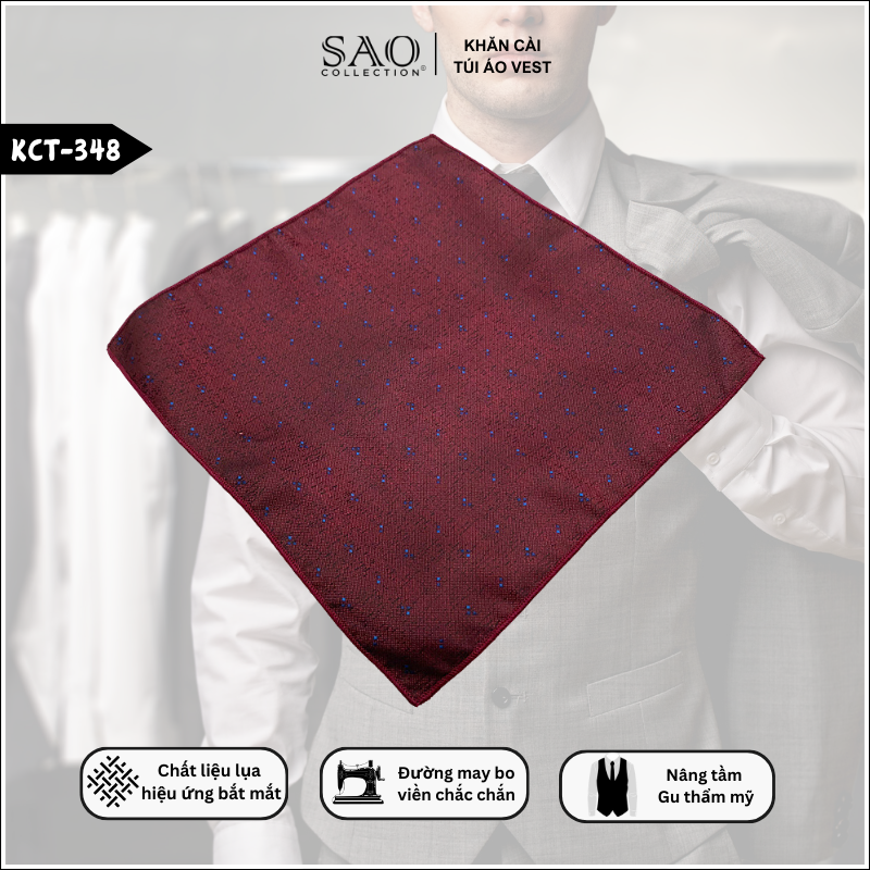 Pocket Square Khăn Cài Túi Áo Vest Nam (KCT348)