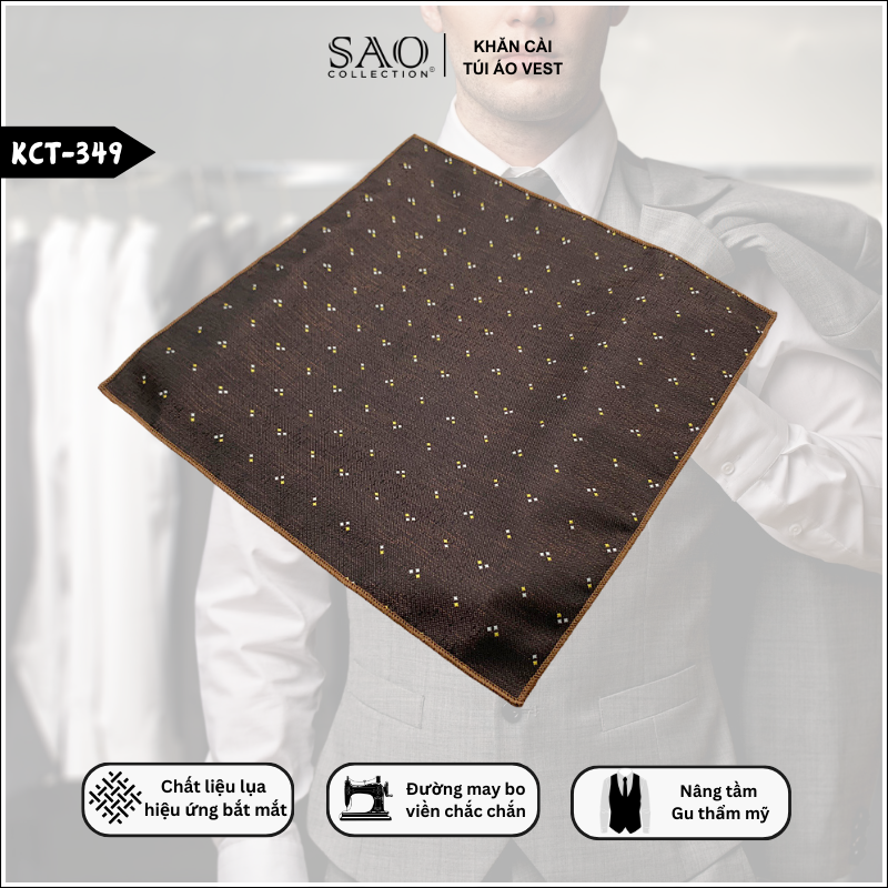 Pocket Square Khăn Cài Túi Áo Vest Nam (KCT349)
