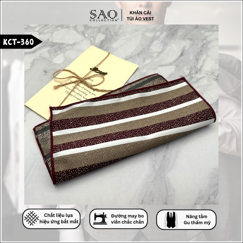 Pocket Square Khăn Cài Túi Áo Vest Nam (KCT360)