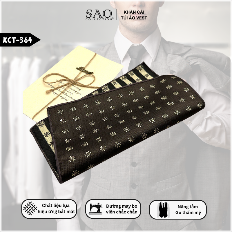 Khăn Cài Túi Vest Nam Kiểu Phối Layer (KCT364)