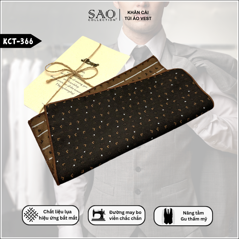 Khăn Cài Áo Vest Nam Dáng Bo Gọn Nhẹ (KCT366)