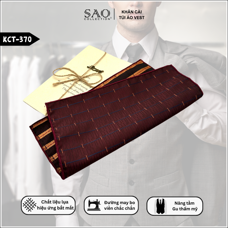 Pocket Square Khăn Cài Túi Áo Vest Nam (KCT370)