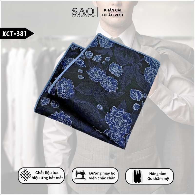 Khăn Cài Túi Áo Vest Nam – Pocket Square Nam Lịch Lãm Cho Doanh Nhân (KCT381)