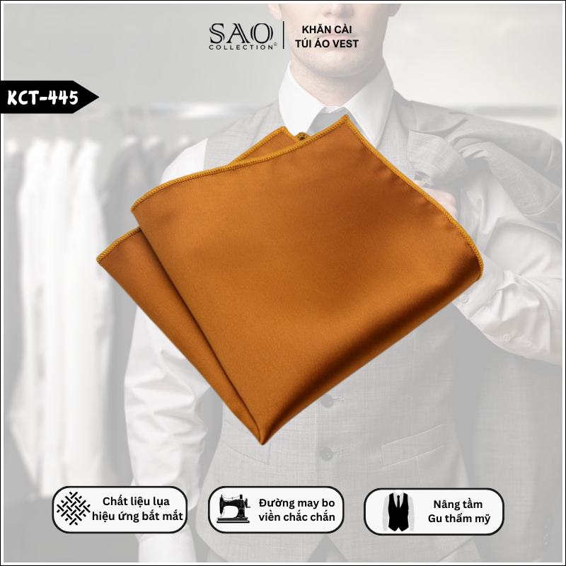 Khăn Cài Túi Áo Vest Nam – Pocket Square Cao Cấp, Tạo Điểm Nhấn Lịch Lãm (KCT445)