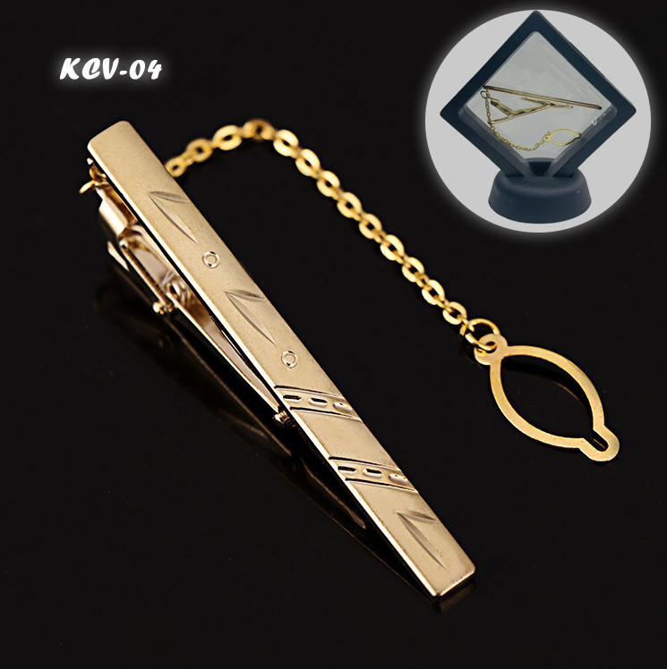 Thanh Kẹp Cà Vạt Hợp Kim Đồng Không Gỉ 6cm (KCV04)