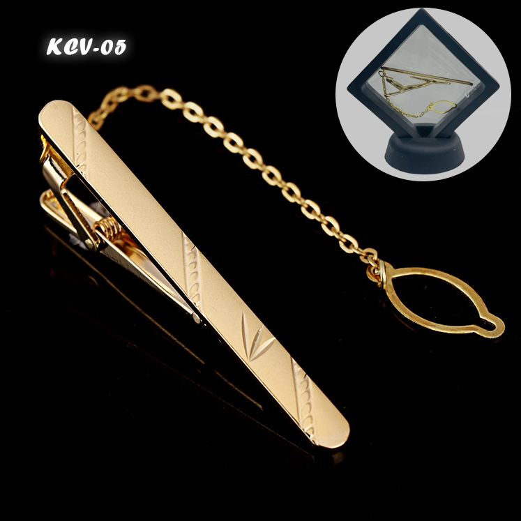 Thanh Kẹp Cà Vạt Hợp Kim Đồng Không Gỉ 6cm (KCV05)