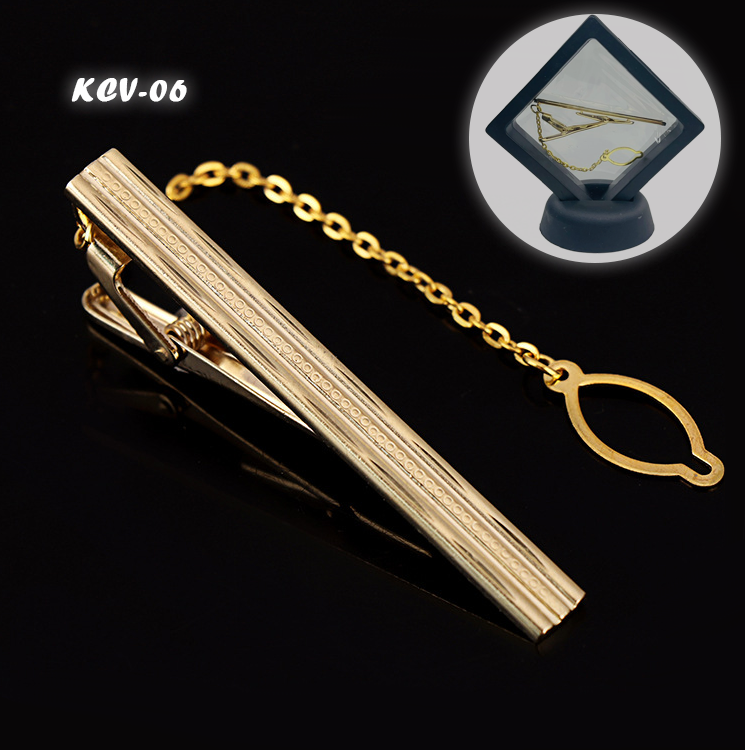 Thanh Kẹp Cà Vạt Hợp Kim Đồng Không Gỉ 6cm (KCV06)