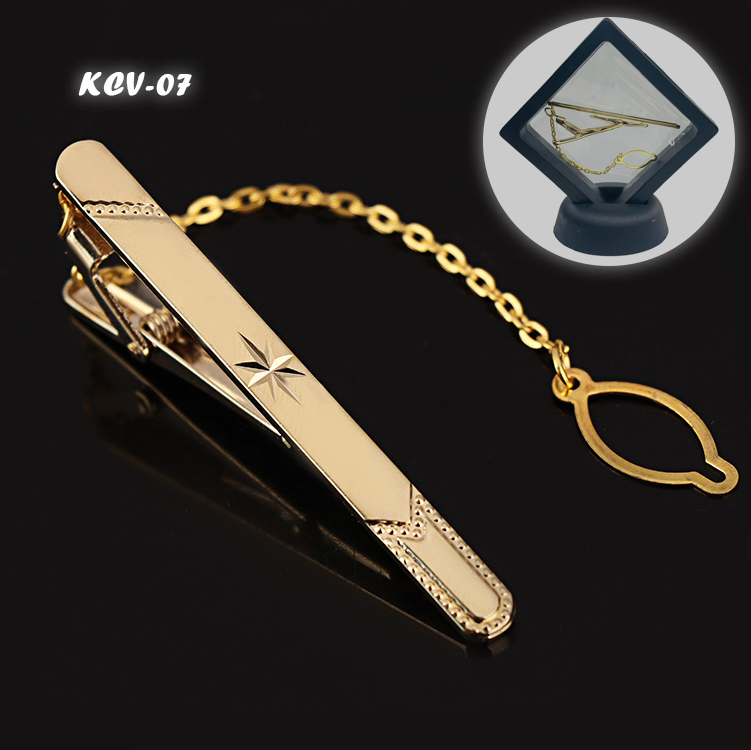 Thanh Kẹp Cà Vạt Hợp Kim Đồng Không Gỉ 6cm (KCV07)