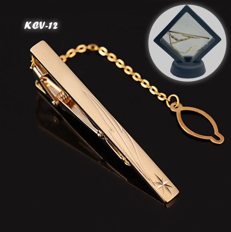 Thanh Kẹp Cà Vạt Hợp Kim Đồng Không Gỉ 6cm (KCV12)