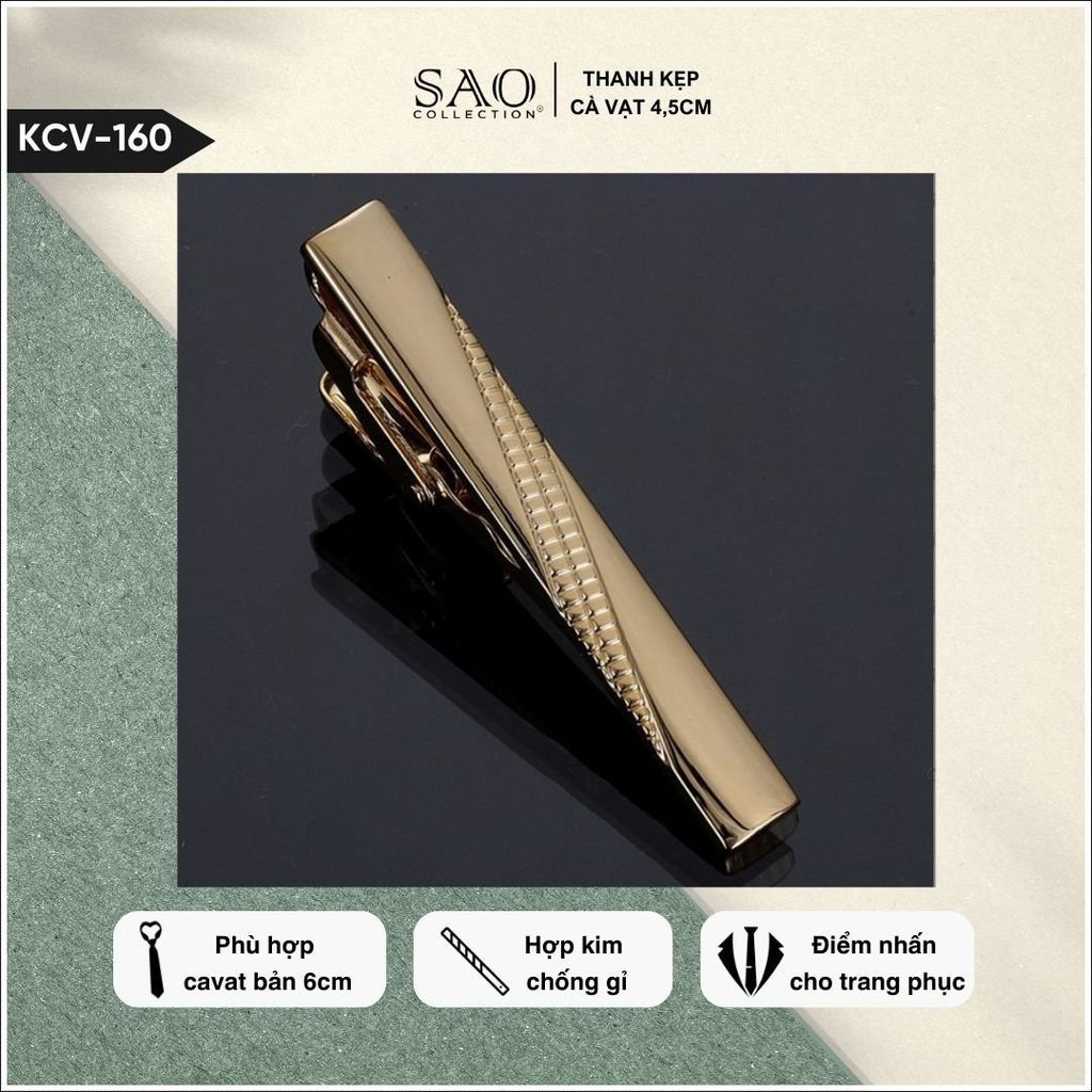 Thanh Kẹp Cà Vạt 4cm (KCV160)