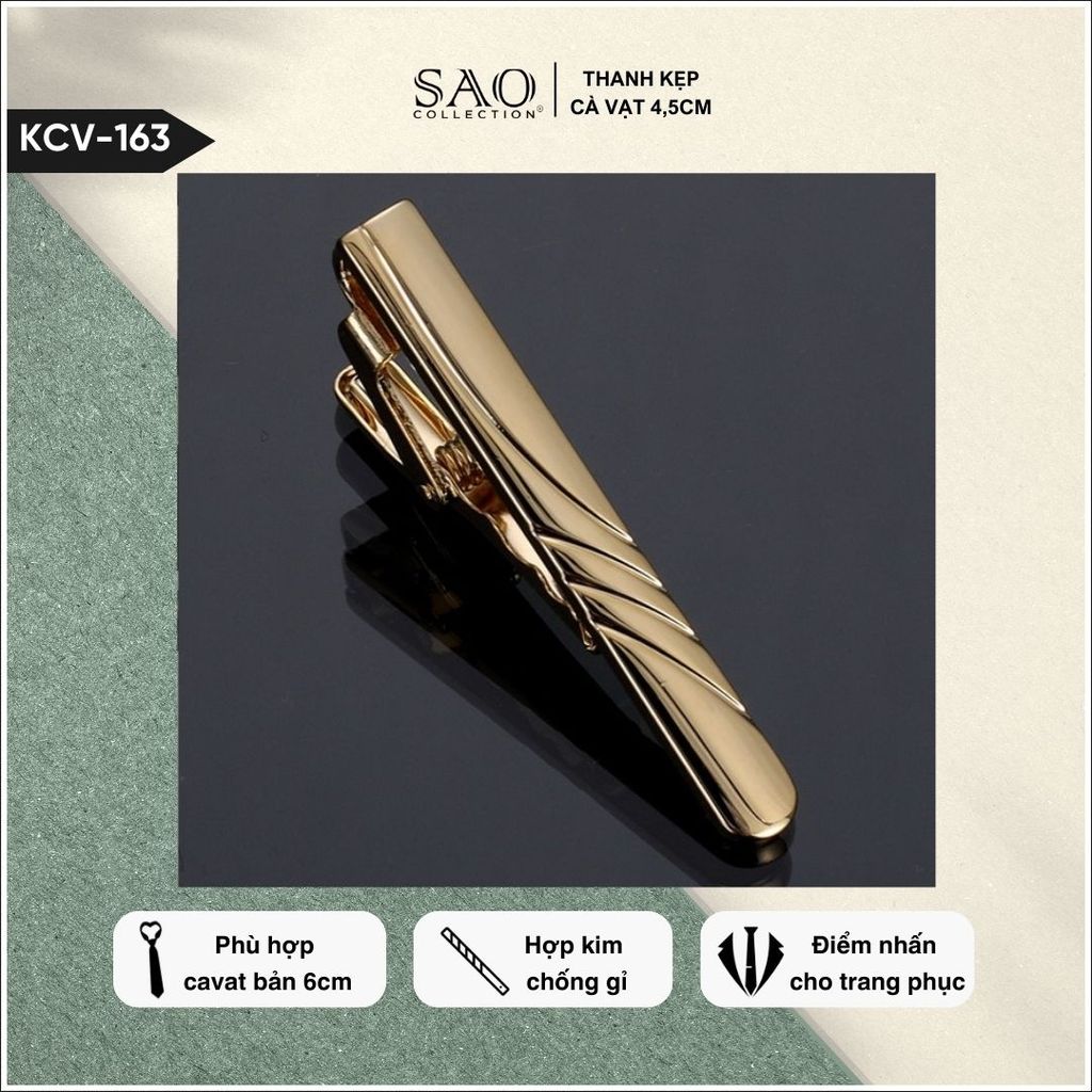 Thanh Kẹp Cà Vạt 4cm (KCV163)