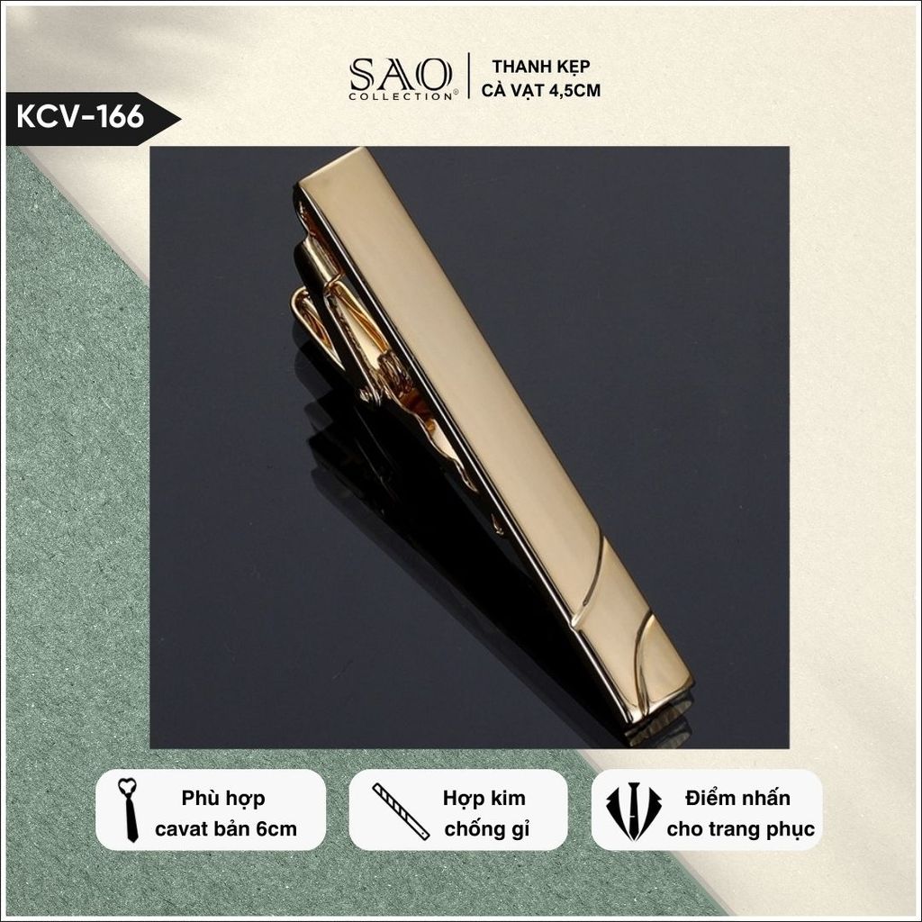 Thanh Kẹp Cà Vạt 4cm (KCV166)