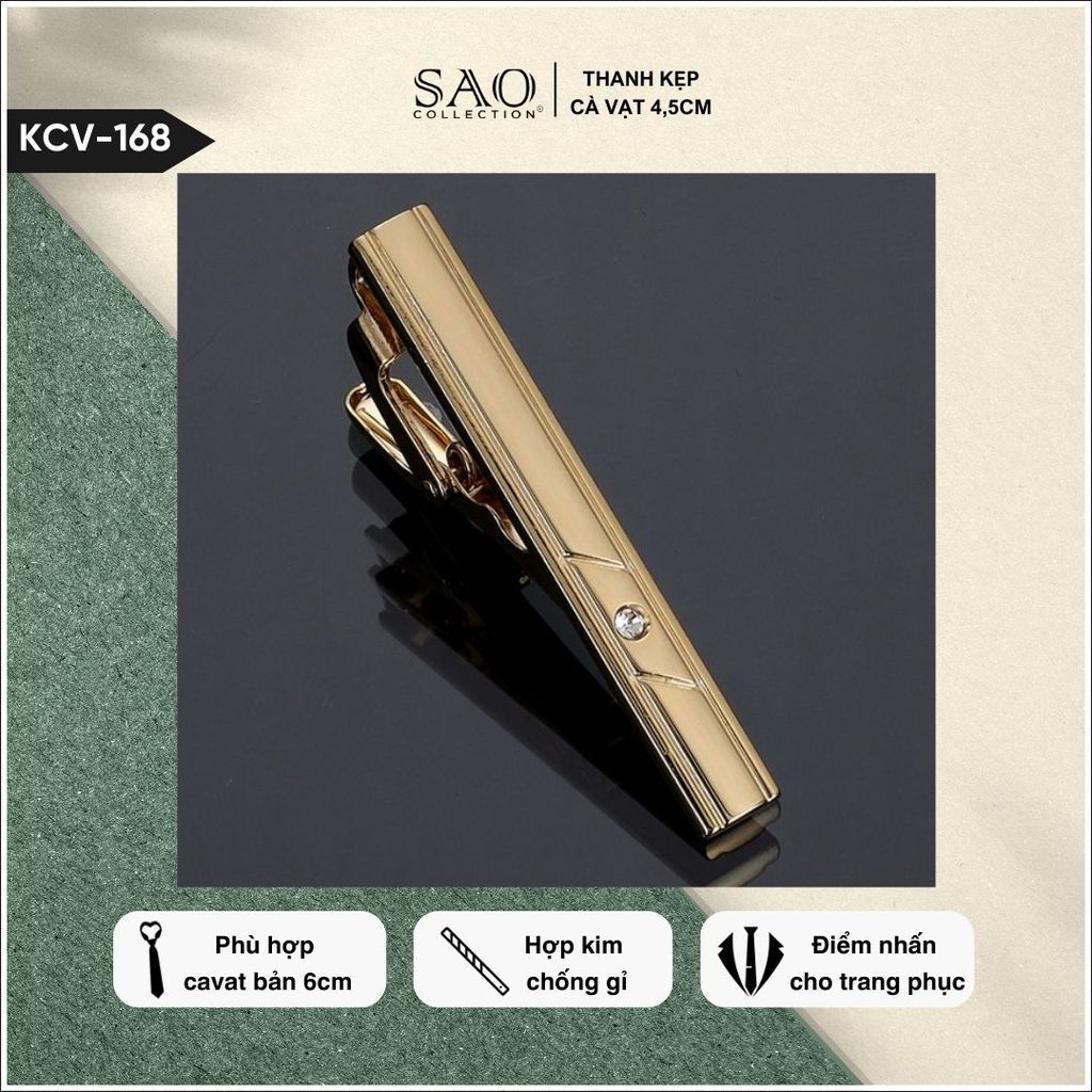 Thanh Kẹp Cà Vạt 4cm (KCV168)