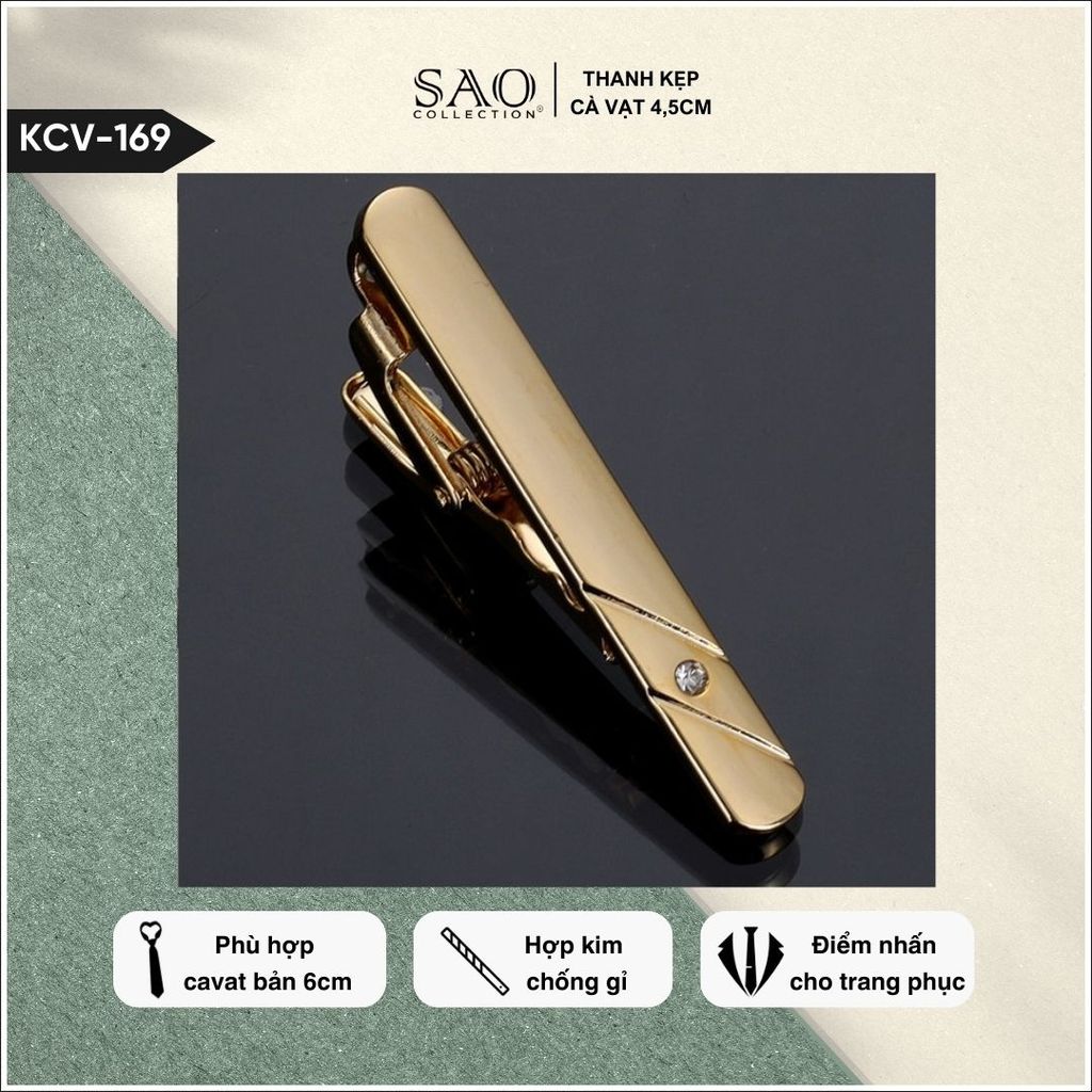 Thanh Kẹp Cà Vạt 4cm (KCV169)