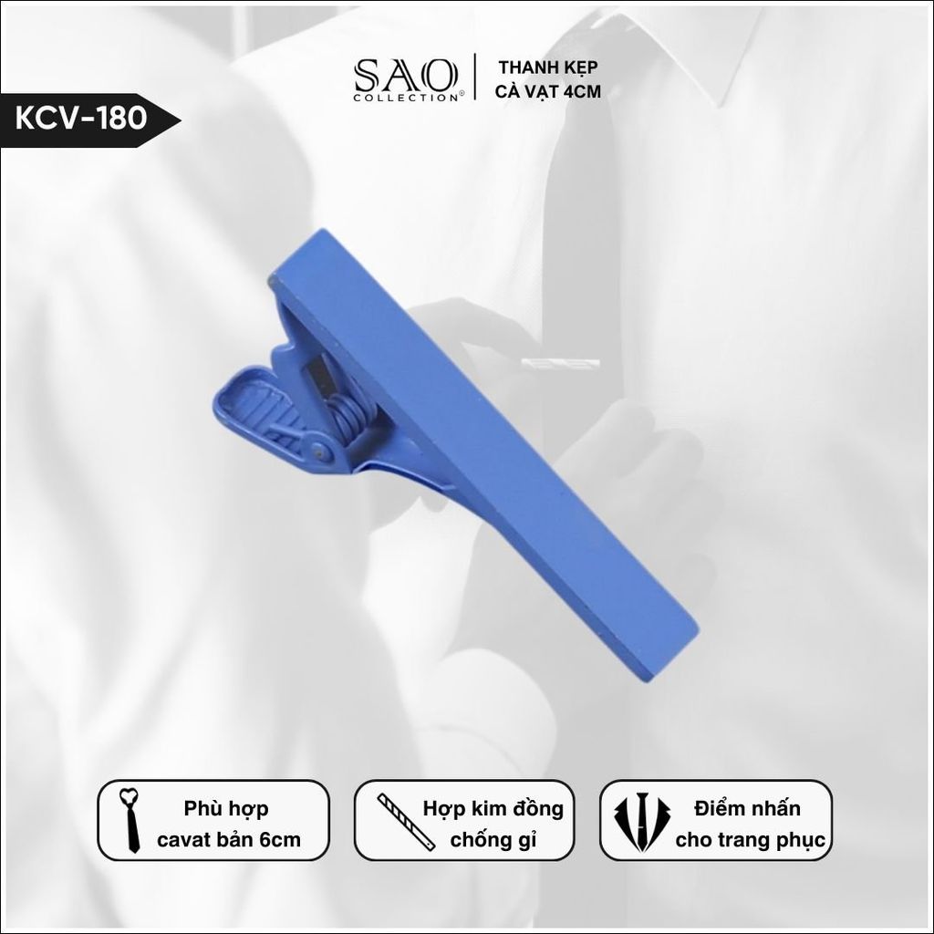 Thanh Kẹp Cà Vạt 4cm (KCV180)