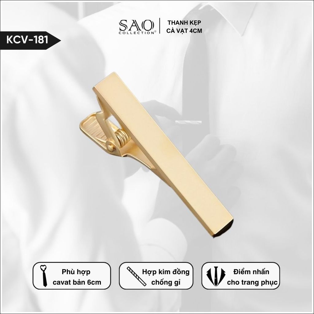 Thanh Kẹp Cà Vạt 4cm (KCV181)