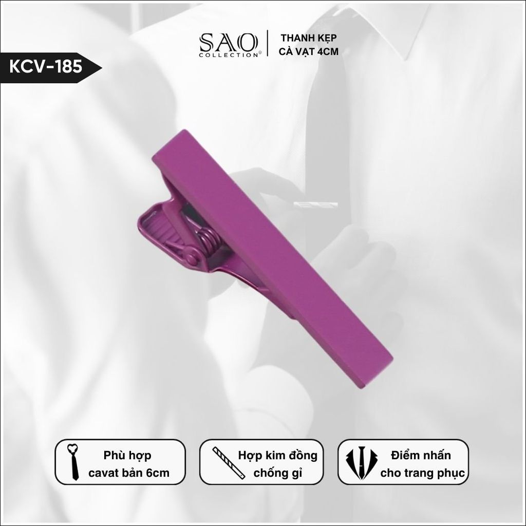 Thanh Kẹp Cà Vạt 4cm (KCV185)