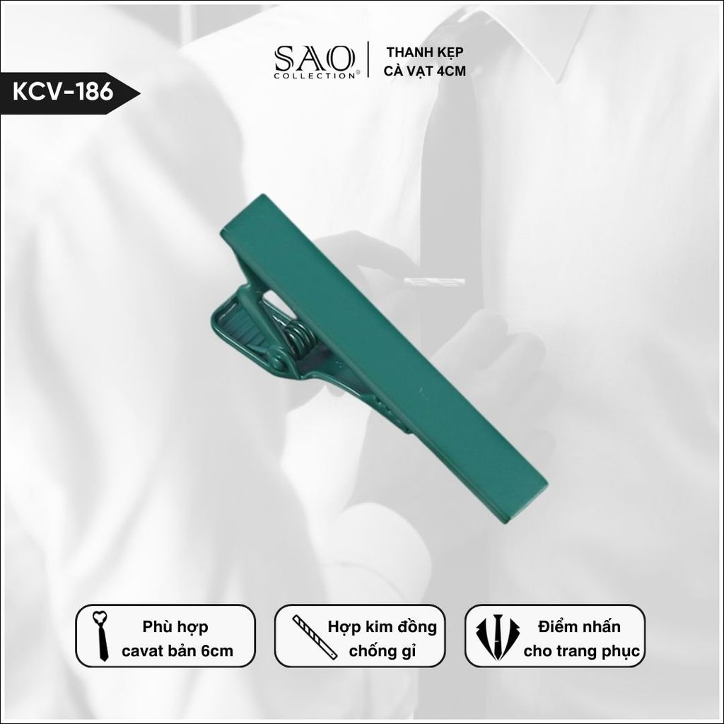 Thanh Kẹp Cà Vạt 4cm (KCV186)