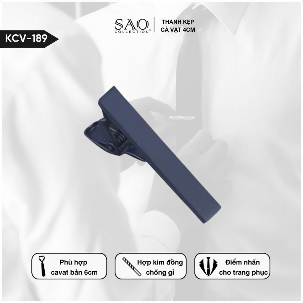 Thanh Kẹp Cà Vạt 4cm (KCV189)