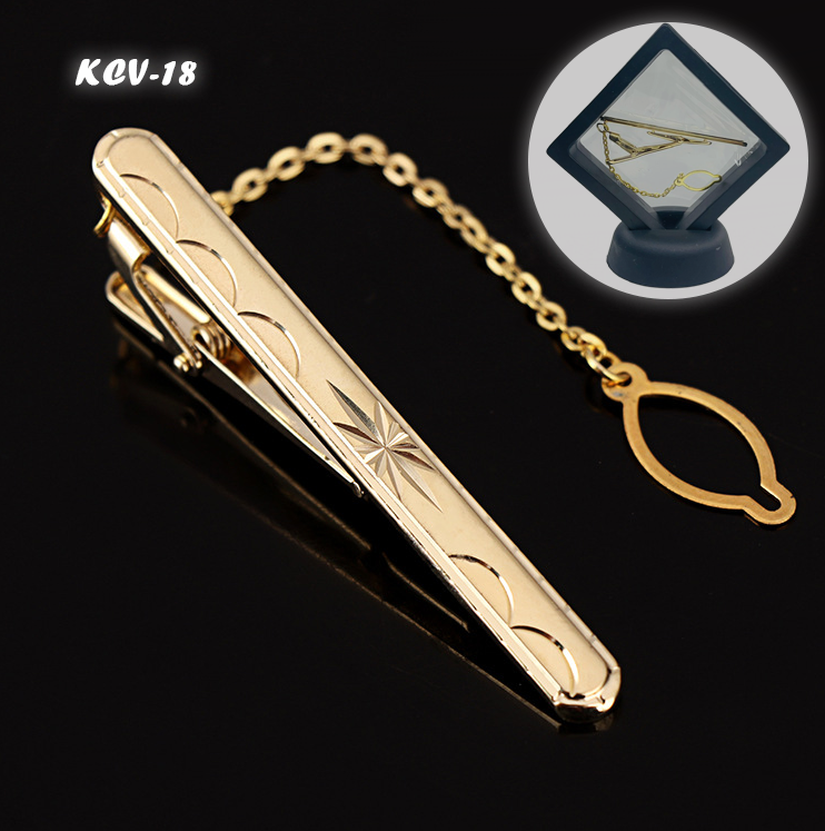 Thanh Kẹp Cà Vạt Hợp Kim Đồng Không Gỉ 6cm (KCV18)