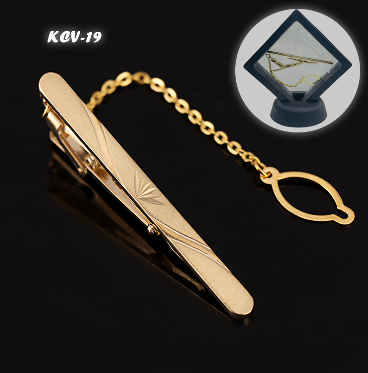 Thanh Kẹp Cà Vạt Hợp Kim Đồng Không Gỉ 6cm (KCV19)