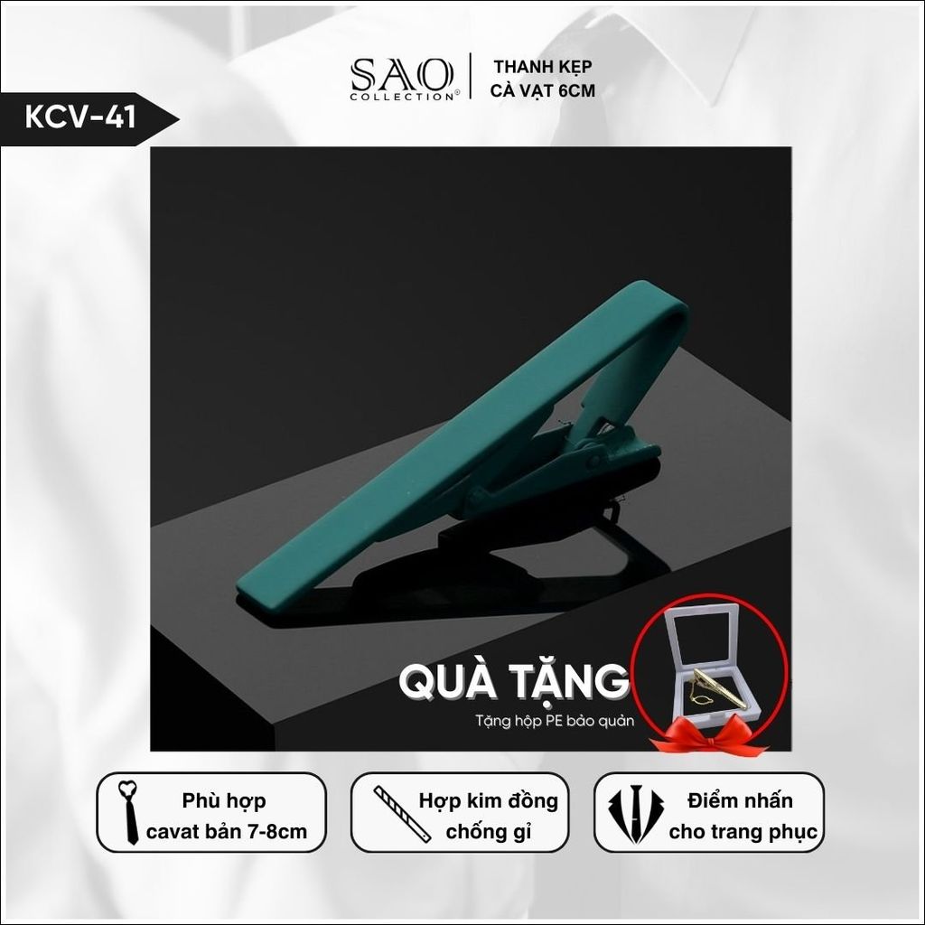 Kẹp Cà Vạt Nam Cao Cấp Nhiều mầu 6cm – Phiên Bản Giới Hạn - Lịch Lãm Cho Doanh Nhân Sang Trọng (KCV41)
