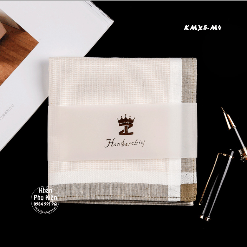 Khăn mùi xoa, khăn tay nam cao cấp - Mã KMX5