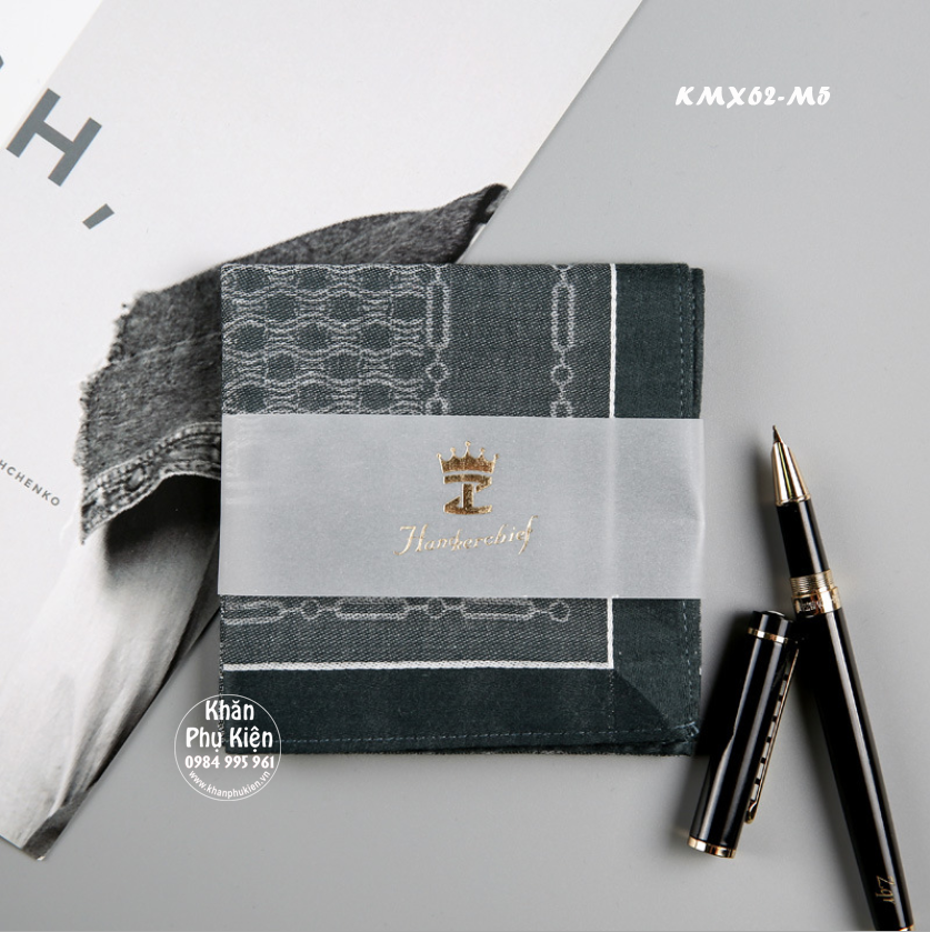 Khăn mùi xoa, khăn tay nam cao cấp - Mã KMX62