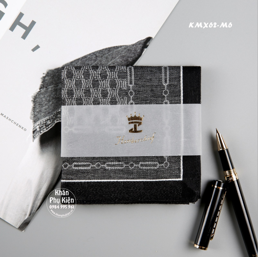 Khăn mùi xoa, khăn tay nam cao cấp - Mã KMX62