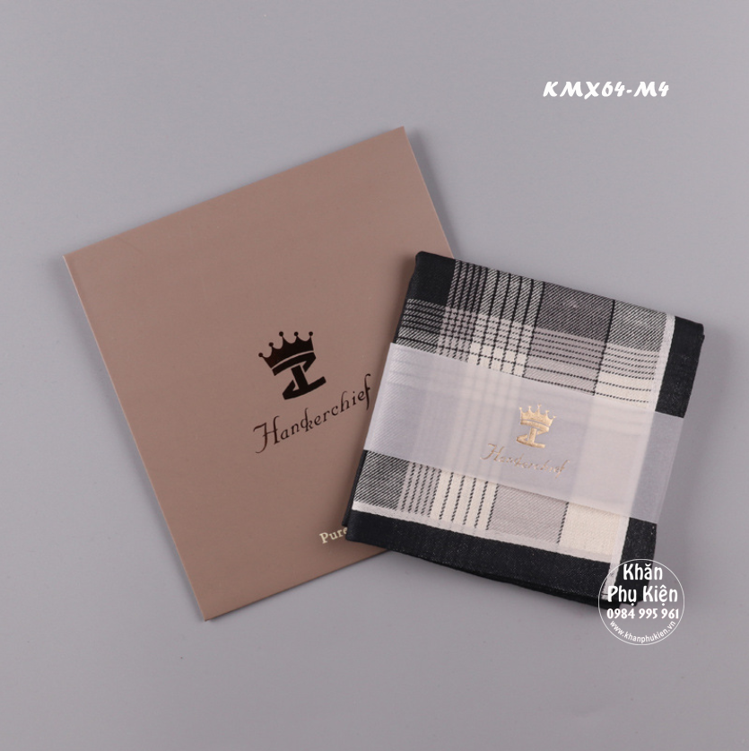 Khăn mùi xoa, khăn tay nam cao cấp - Mã KMX64