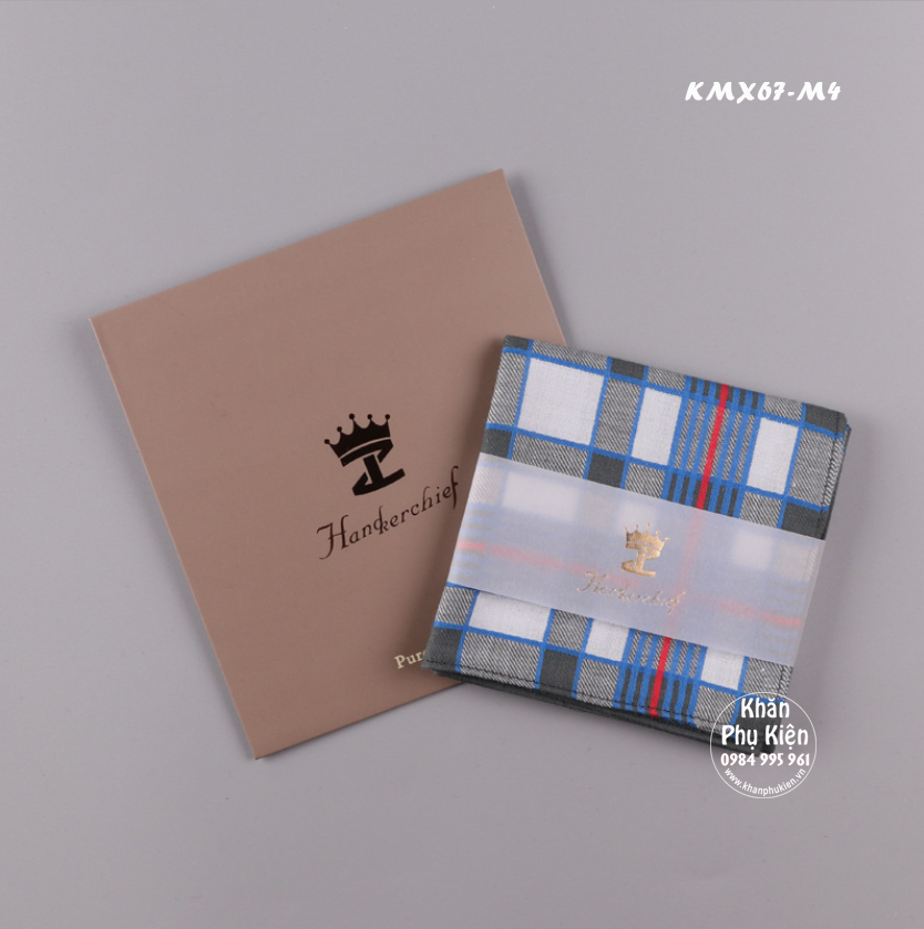 Khăn mùi xoa, khăn tay nam cao cấp - Mã KMX67