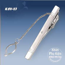 Kẹp Cà Vạt Màu Bạc - Mã KCV27 (6cm)
