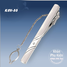 Kẹp Cà Vạt Màu Bạc - Mã KCV33 (6cm)