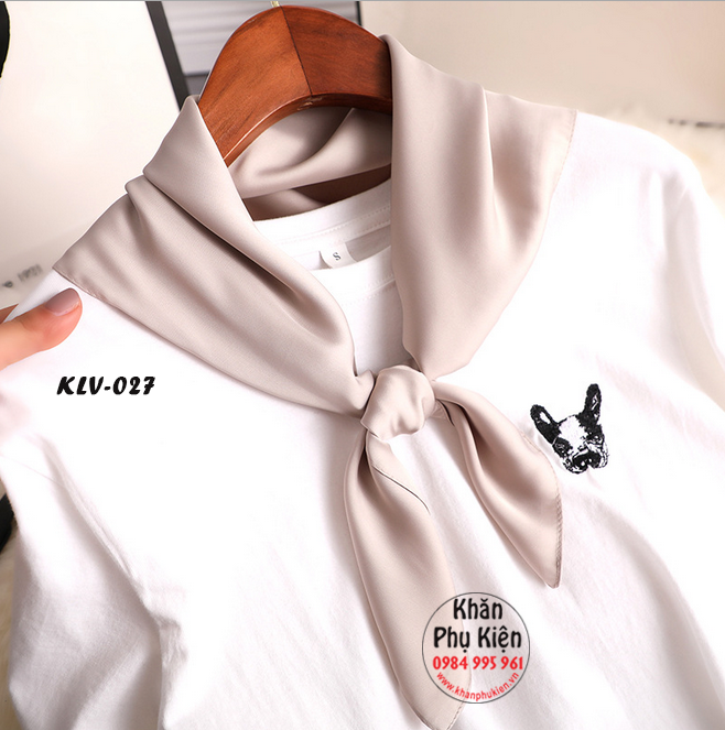Khăn Lụa Vuông Đơn Sắc Cao Cấp - Mã KLV027