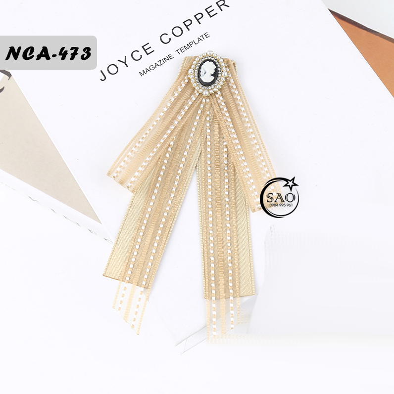 Nơ Cài Áo Nữ Thiết Kế Cao Cấp (NCA473)