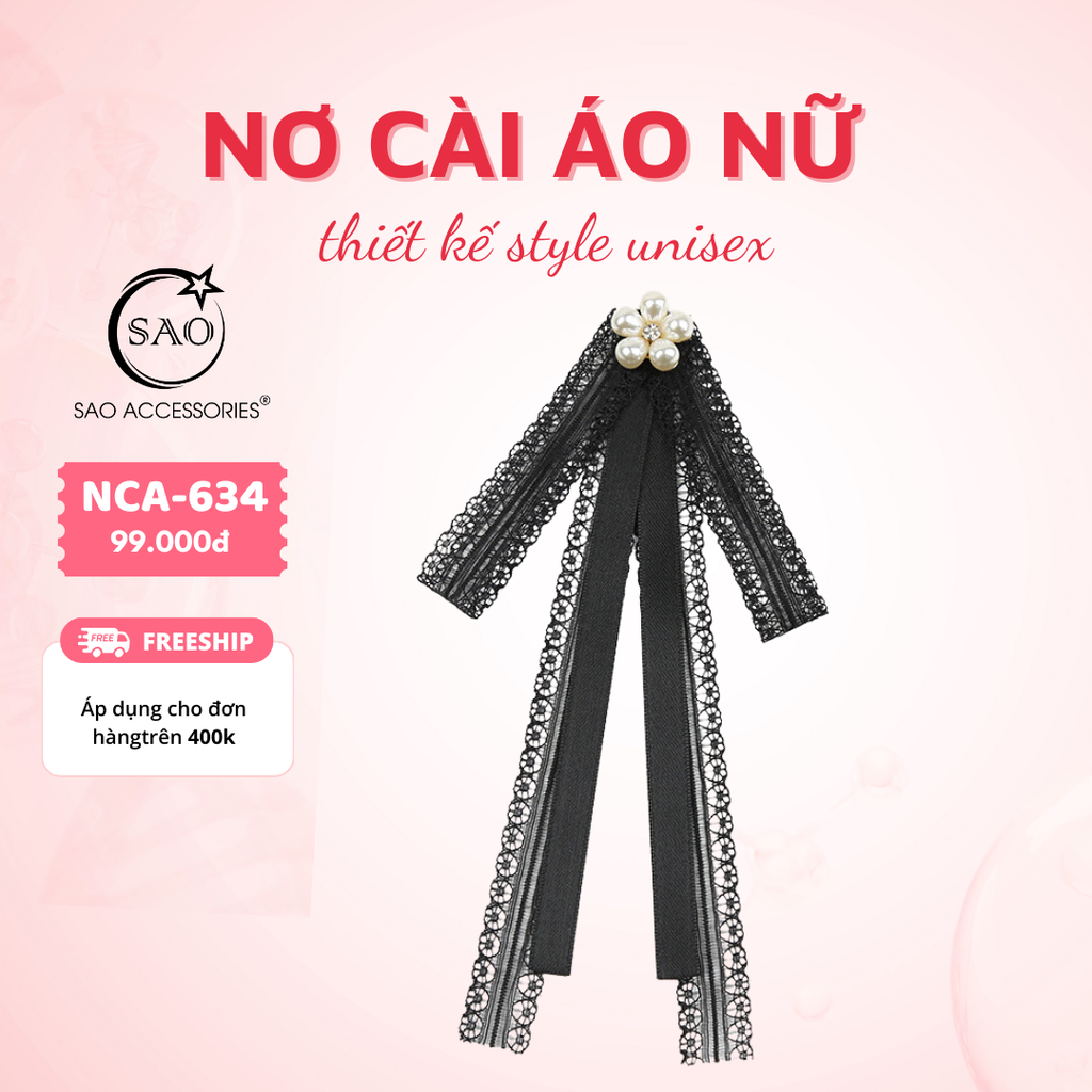 Nơ Cài Áo Nữ Thiết Kế Cao Cấp (NCA634)