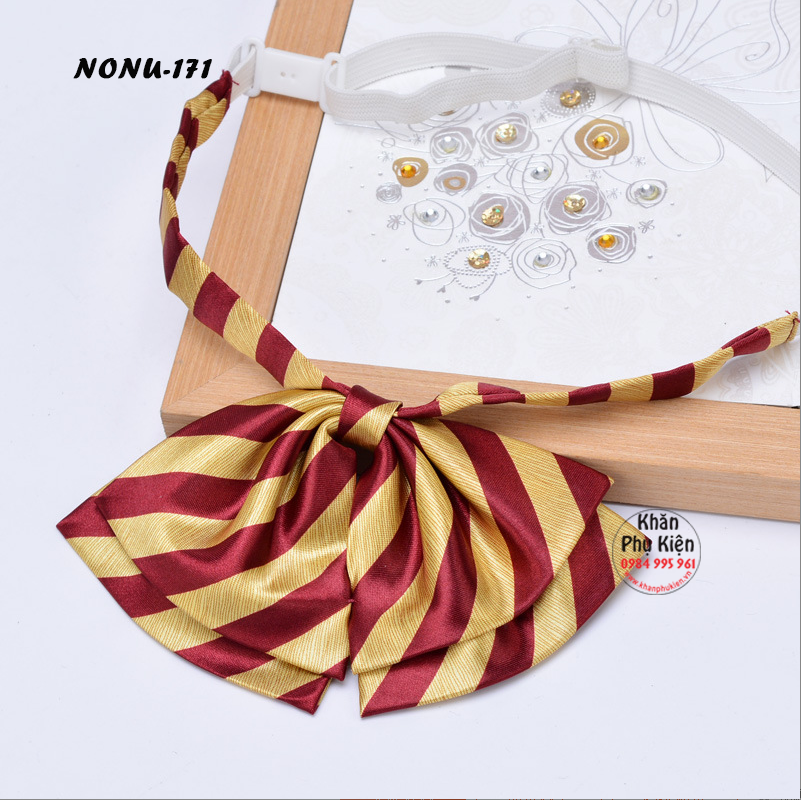 Nơ Đeo Cổ Áo Sơ Mi Nữ Hai Lớp (NONU171)