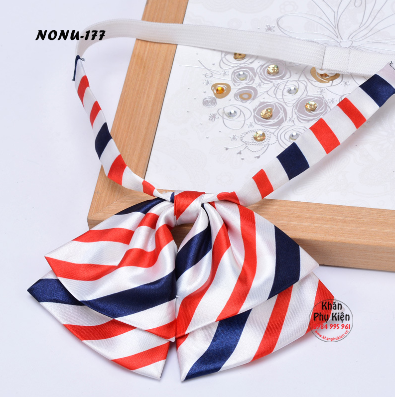 Nơ Đeo Cổ Áo Sơ Mi Nữ Hai Lớp (NONU177)