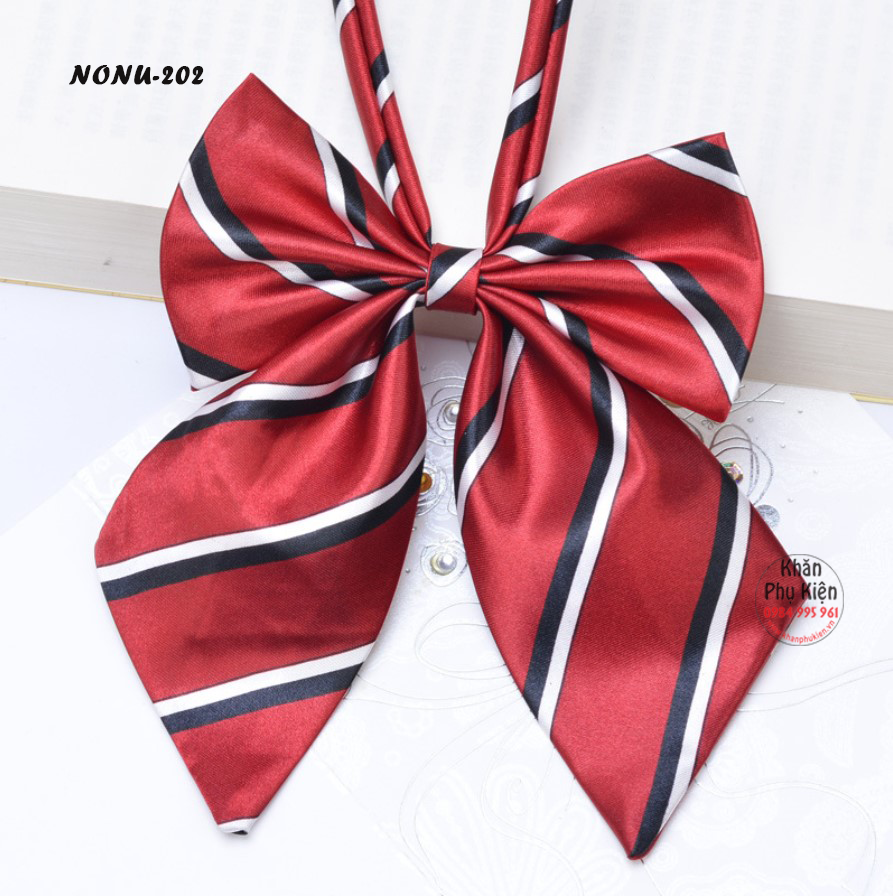 Nơ Cài Áo Nơ Đeo Cổ Nữ Trơn Màu Trắng (NONU202)