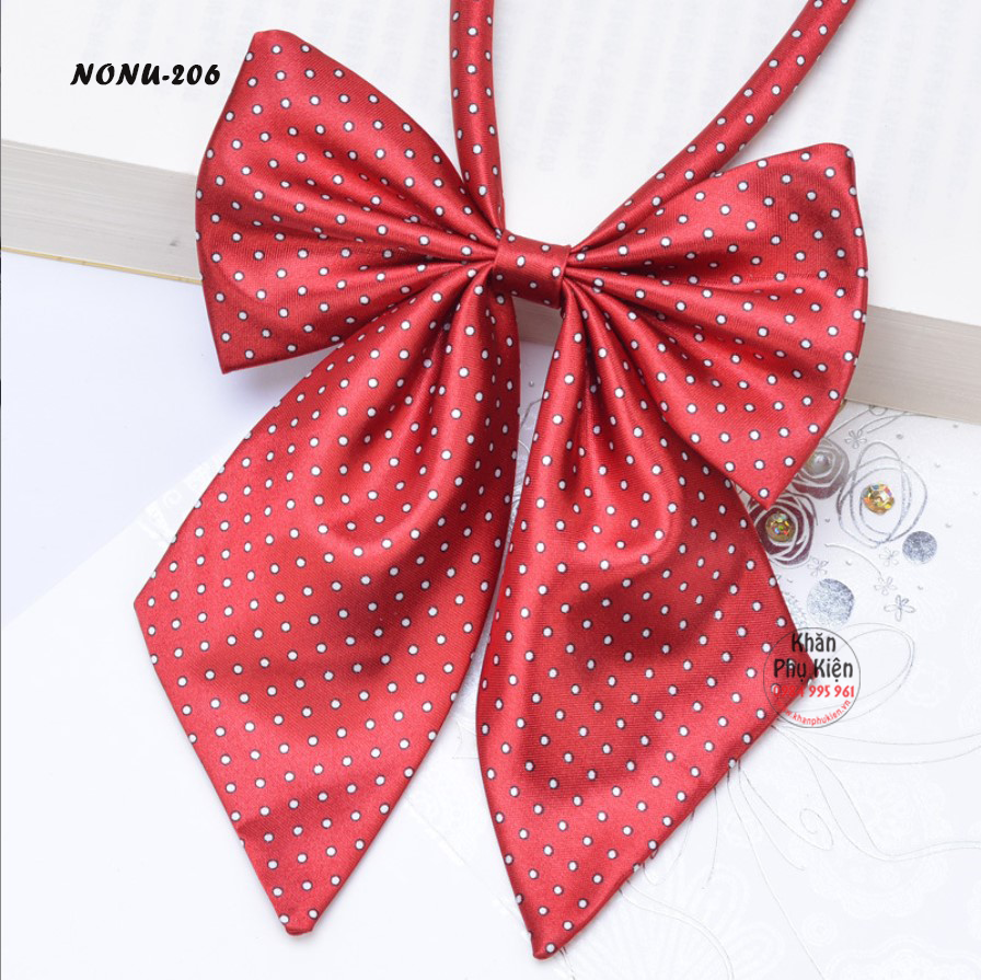 Nơ Cài Áo Nơ Đeo Cổ Nữ Trơn Màu Trắng (NONU206)