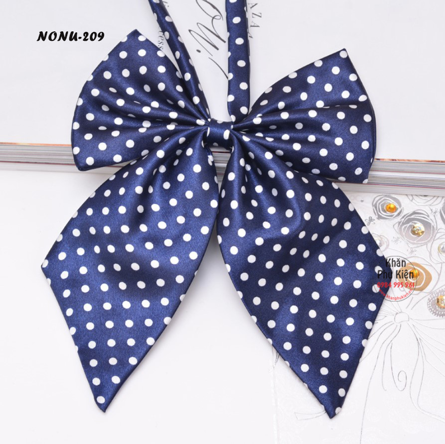 Nơ Cài Áo Nơ Đeo Cổ Nữ Trơn Màu Trắng (NONU209)