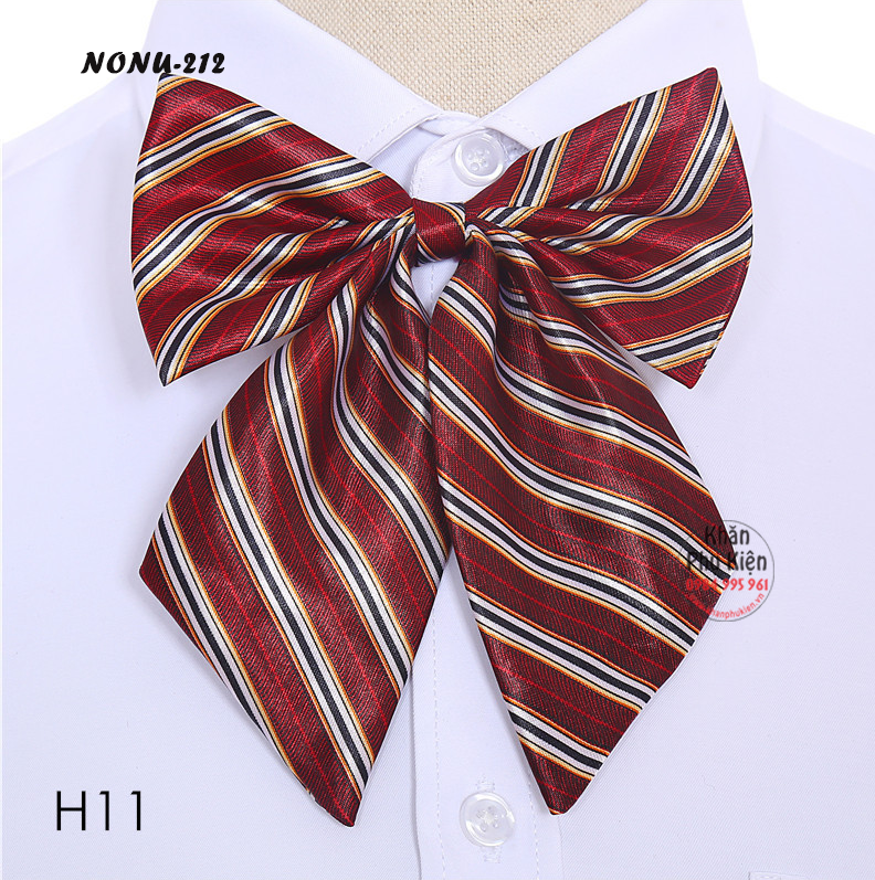 Nơ Cài Áo Nơ Đeo Cổ Nữ Trơn Màu Trắng (NONU212)