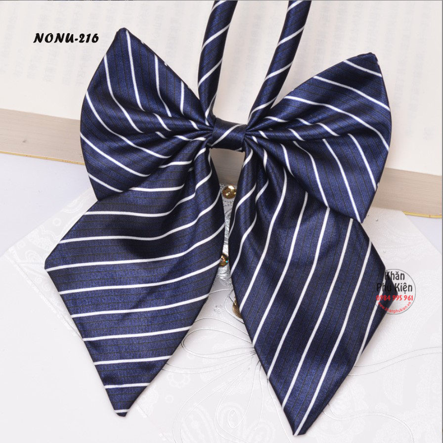 Nơ Cài Áo Nơ Đeo Cổ Nữ Trơn Màu Trắng (NONU216)
