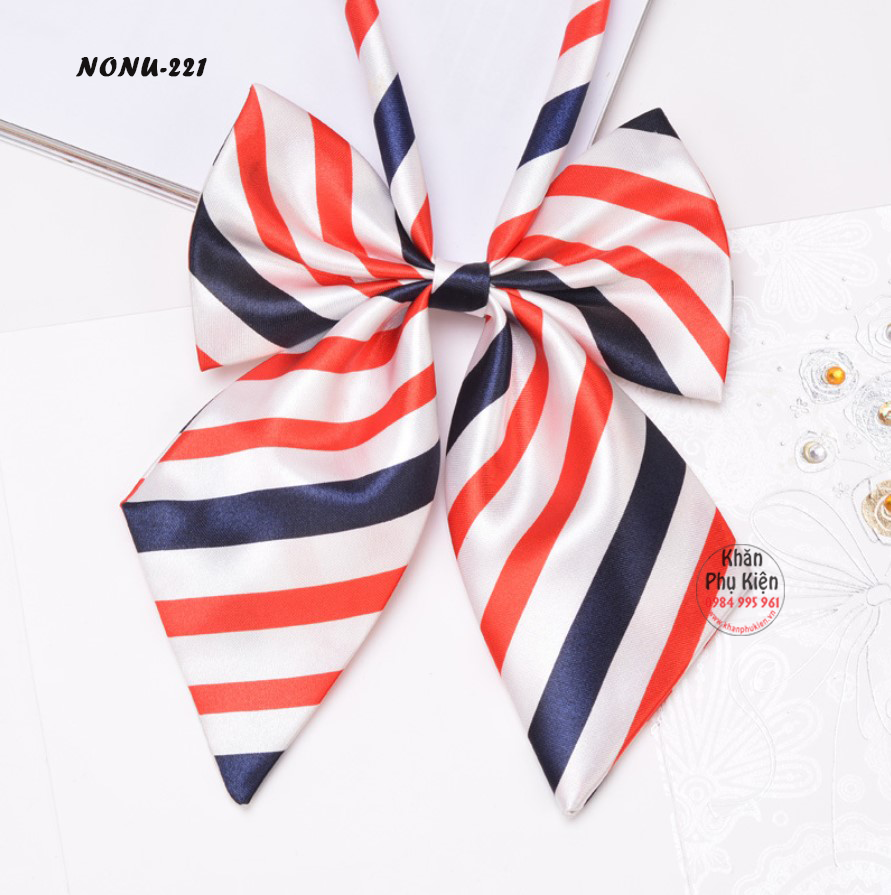Nơ Cài Áo Nơ Đeo Cổ Nữ Trơn Màu Trắng (NONU221)
