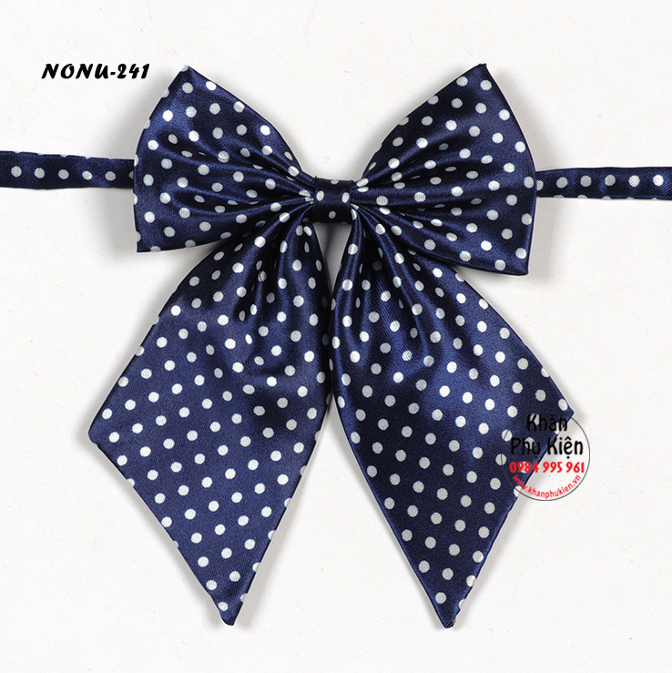 Nơ Cài Áo Nơ Đeo Cổ Nữ Trơn Màu Trắng (NONU241)