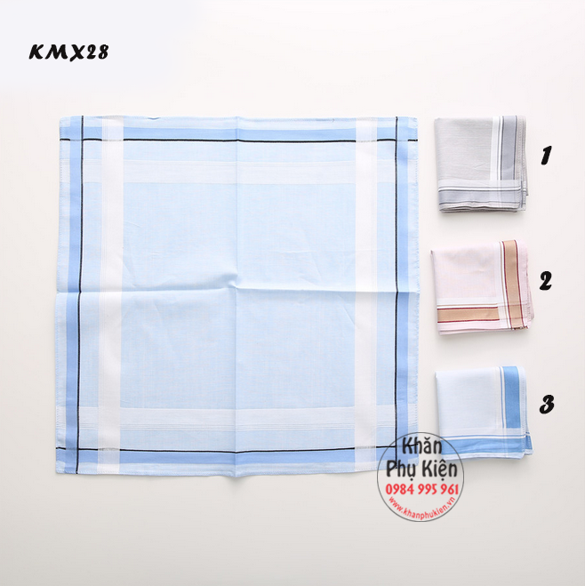 Khăn mùi xoa, khăn tay nam cao cấp - Mã KMX28