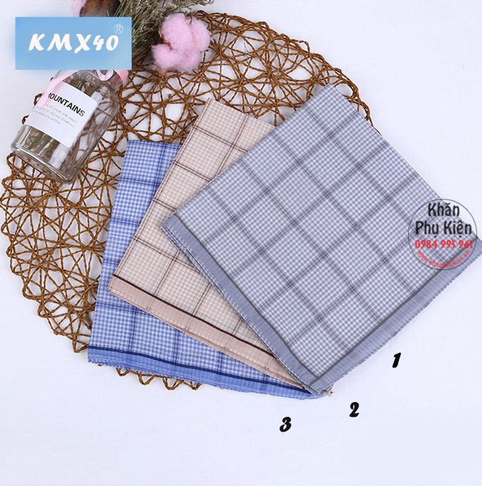Khăn mùi xoa, khăn tay nam cao cấp - Mã KMX40